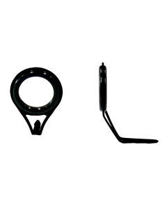 Black Replacement Single Foot Fishing Rod Runner with Grey Aluminium Oxide Ring