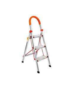 Traderight 3 Step Ladder Folding Aluminium Portable Multi Purpose Household Tool