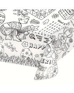 Classic Easter Coloring Table Cover 274x137cm