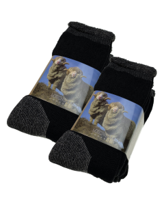 6 Pairs Heavy Duty Merino Wool Work Socks Extra Thick Cushion (Size 6-11)