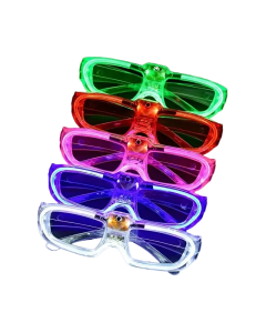 Illuminate the Night: 10-Pack LED Glasses Featuring 5 Neon Light Modes