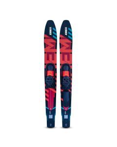 Jobe Hemi 59-Inch Adult Beginners Combo Water Skis (Red/Black)