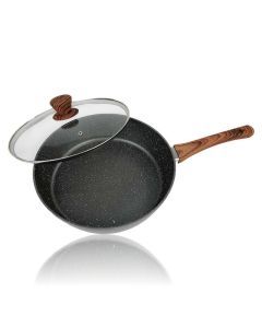 Clevinger 28cm Marble Non-Stick Saute Pan with Lid