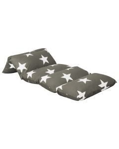 Dreamz Foldable Mattress Kids Pillow Bed Cushion Sofa Chair Lazy Couch Grey L