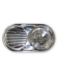 Stainless Steel Round Basin And Drainer