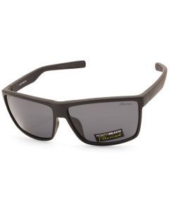 North Beach Felix Satin Black/Grey Polarised Unisex Sunglasses