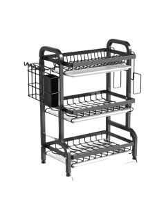 Dish Rack with Utensil & Board Holder (3-Tier)