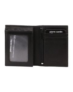 Pierre Cardin Mens Rustic Genuine Leather RFID Wallet - Black