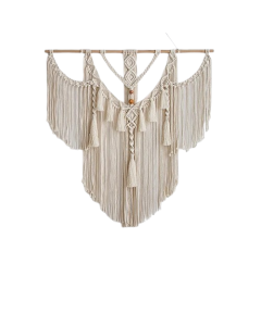 Boho Chic: Handwoven Macrame Wall Hanging Tapestry with Tassels