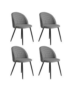 Levede 4x Dining Chairs Kitchen Cafe Lounge Chair Sofa Upholstered Padded Seat