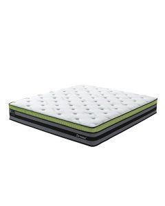 Dreamz King Cooling Mattress Pocket Spring Euro Top Bed Foam 7 Zone 30cm