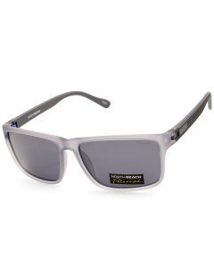 North Beach Clipper Satin Crystal-Black/Grey Polarised Unisex Sunglasses
