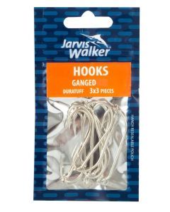3 Sets of 3 Jarvis Walker Size 2/0 Duratuff Gang Hooks - 3 x 3 Ganged Hooks