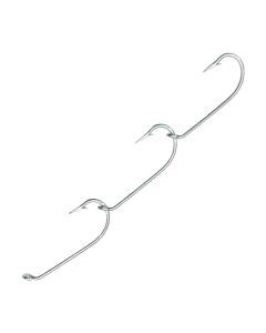 10 Packets of Eagle Claw 3 x 3 Ganged Hooks - 30 Pre-Rigged Gang Hooks in Total