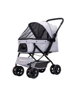 Pawz Pet Stroller Pram Dog Carrier Trailer Strollers 4 Wheels Foldable Large