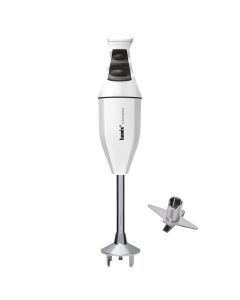 Bamix Classic 140W Immersion Blender - Multi-Purpose Blade Stick Mixer - White