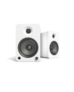 Kanto YU6 200W Powered Bookshelf Speakers with Bluetooth and Phono Preamp - Pair, Matte White