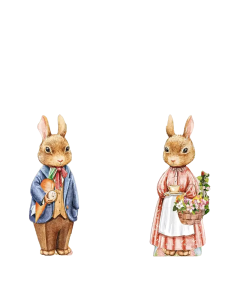 Easter Yard Signs Duo with Stakes - Whimsical 89.92cm Large Bunny Lawn Decorations (2pcs)