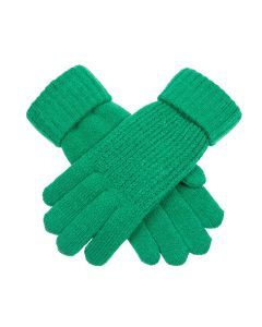 Dents Women’s Ribbed Knit Gloves - Green