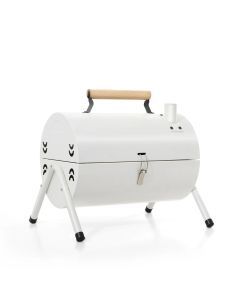Dual-Side Portable Charcoal BBQ Grill Camping Stove White