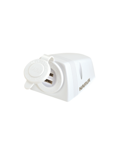 NARVA Surface Mount Dual USB White 81154WBL