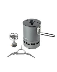 Camping Gas Stove with Pot Burner Grey