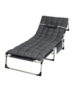 Levede Folding Camping Bed Camping Cot Adjustable Backrest Home Office Outdoor