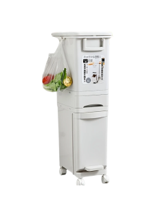 Wheeled Press-Top Kitchen Recycling Bin