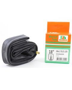 Duro 18" x 1.75/2.125 Bicycle Tyre Tube for 18 Inch Bike Tyres Schrader Valve