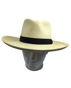 Straw Panama Cuenca Hat - Hand Woven Made in USA (K4A Sun Beach Golf Summer Cap)