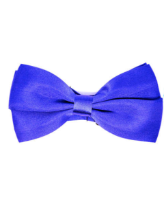 Mens Large Blue Bow Tie (Pre-Tied Classic Formal Necktie)