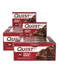 Quest Chocolate Brownie Protein Bars 12x60g x2
