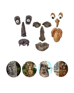 3Pcs Tree Faces - Tree Hugger Statues