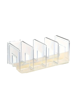 Clear Closet Storage Dividers Rack - Set of 4, Detachable Cupboard Shelf Organizers