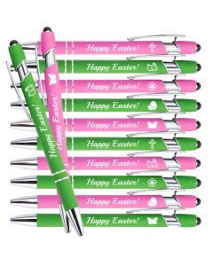 10pcs Happy Easter Engraved Ballpoint Pens