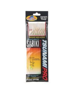 Size 14 Tsunami 8 Red Hook Sabiki Rig with Iridescent Glo Head Flash and Beads