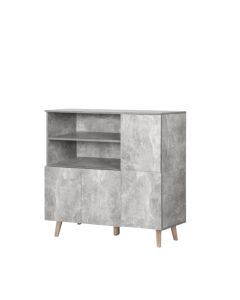Levede Buffet Sideboard Storage Cabinet Timber Cupboard Antique Furniture Grey