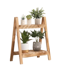 Maximize your space with this adaptable wooden Plant Stand