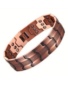 3X Strong Copper Magnetic Bracelet for Men  – Pure 99.9% Solid Copper