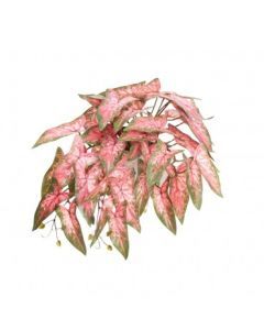 30cm Potted Faux Syngonium Bush in Pot Artificial Flower Plant Green Decor in Pink