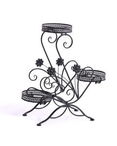 Levede Plant Stand Outdoor Indoor Metal Flower Pots Rack Corner Planter Shelf