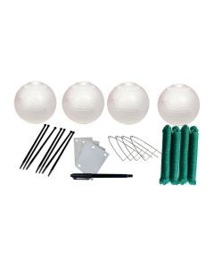 Crab Pot Accessories Kit-4 x 100mm Poly Floats 4 Clips 4 Id Tags 4 Ropes 1 Pen