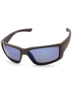 North Beach Foster Satin Black/Blue Mirror Polarised Unisex Sunglasses