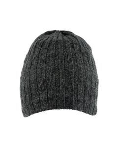 Dents Mens Lambswool Blend Knitted Beanie Hat - Charcoal