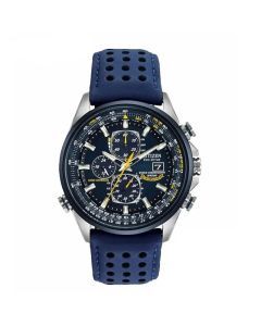 Men's Quartz Watch Waterproof Stainless Steel (Blue Rubber belt)