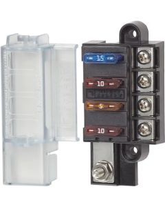 Enerdrive Fuse Block 4 Way Positive with Cover and Label Kit