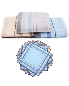 36x Mens Handkerchiefs Bulk Pack - 100% Cotton Hankies/Pocket Square (35x35cm)