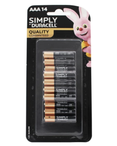 Duracell AAA Simply Batteries 1.5 Volts Alkaline Battery- 1 Pack of 14