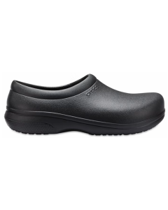 Crocs Mens On-The-Clock Work Clogs - Black (Slip-On Waterproof Shoes)