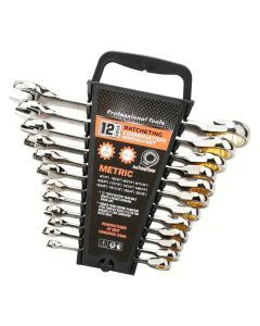 12pcs Ratcheting Wrench Set Metric & SAE